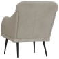vidaXL Sessel Hellgrau 63x76x80 cm Samt vidaXL Sessel Hellgrau 63x76x80 cm Samt