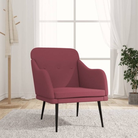 vidaXL Sessel Weinrot 63x76x80 cm Stoff