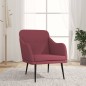 vidaXL Sessel Weinrot 63x76x80 cm Stoff vidaXL Sessel Weinrot 63x76x80 cm Stoff