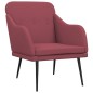 vidaXL Sessel Weinrot 63x76x80 cm Stoff vidaXL Sessel Weinrot 63x76x80 cm Stoff