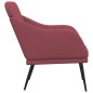 vidaXL Sessel Weinrot 63x76x80 cm Stoff vidaXL Sessel Weinrot 63x76x80 cm Stoff