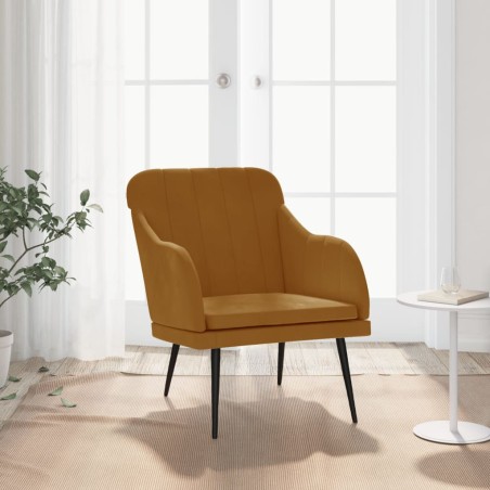 vidaXL Sessel Braun 63x76x80 cm Samt