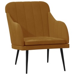 vidaXL Sessel Braun 63x76x80 cm Samt