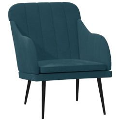 vidaXL Sessel Blau 63x76x80 cm Samt