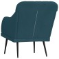 vidaXL Sessel Blau 63x76x80 cm Samt vidaXL Sessel Blau 63x76x80 cm Samt