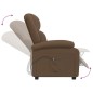 vidaXL Relaxsessel Elektrisch Braun Stoff vidaXL Relaxsessel Elektrisch Braun Stoff