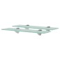Schwebende Regale 2 Stk. Glas 40x10 cm 8 mm Schwebende Regale 2 Stk. Glas 40x10 cm 8 mm