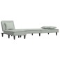 vidaXL Schlafsofa in L-Form Hellgrau 255x140x70 cm Samt vidaXL Schlafsofa in L-Form Hellgrau 255x140x70 cm Samt