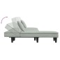 vidaXL Schlafsofa in L-Form Hellgrau 255x140x70 cm Samt vidaXL Schlafsofa in L-Form Hellgrau 255x140x70 cm Samt
