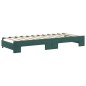 vidaXL Tagesbett Ausziehbar mit Schubladen Dunkelgrün 80x200 cm Samt