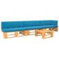 vidaXL 4-tlg. Paletten-Lounge-Set Honigbraun Imprägniertes Kiefernholz vidaXL 4-tlg. Paletten-Lounge-Set Honigbraun Imprägniertes Kiefernholz