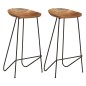 vidaXL Barhocker 2 Stk. Massivholz Akazie vidaXL Barhocker 2 Stk. Massivholz Akazie