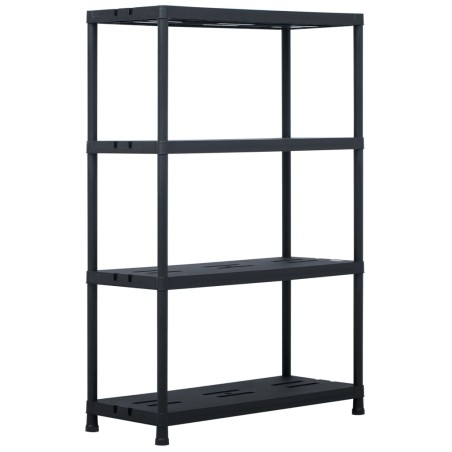 vidaXL Lagerregale 2 Stk. Schwarz 220 kg 90 x 40 x 138 cm Kunststoff