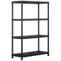 vidaXL Lagerregale 2 Stk. Schwarz 220 kg 90 x 40 x 138 cm Kunststoff vidaXL Lagerregale 2 Stk. Schwarz 220 kg 90 x 40 x 138 cm Kunststoff
