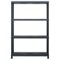 vidaXL Lagerregale 2 Stk. Schwarz 220 kg 90 x 40 x 138 cm Kunststoff vidaXL Lagerregale 2 Stk. Schwarz 220 kg 90 x 40 x 138 cm Kunststoff