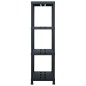 vidaXL Lagerregale 2 Stk. Schwarz 220 kg 90 x 40 x 138 cm Kunststoff vidaXL Lagerregale 2 Stk. Schwarz 220 kg 90 x 40 x 138 cm Kunststoff