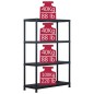 vidaXL Lagerregale 2 Stk. Schwarz 220 kg 90 x 40 x 138 cm Kunststoff vidaXL Lagerregale 2 Stk. Schwarz 220 kg 90 x 40 x 138 cm Kunststoff