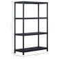vidaXL Lagerregale 2 Stk. Schwarz 220 kg 90 x 40 x 138 cm Kunststoff vidaXL Lagerregale 2 Stk. Schwarz 220 kg 90 x 40 x 138 cm Kunststoff