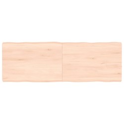 vidaXL Tischplatte 120x40x(2-6) cm Massivholz Unbehandelt Baumkante