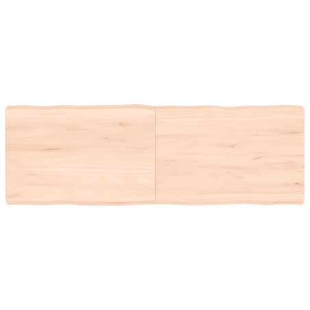 vidaXL Tischplatte 120x40x(2-6) cm Massivholz Unbehandelt Baumkante