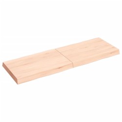 vidaXL Tischplatte 120x40x(2-6) cm Massivholz Unbehandelt Baumkante