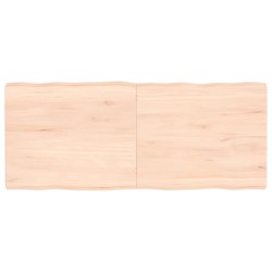 vidaXL Tischplatte 120x50x(2-6) cm Massivholz Unbehandelt Baumkante