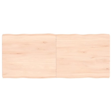 vidaXL Tischplatte 120x50x(2-6) cm Massivholz Unbehandelt Baumkante