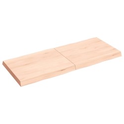 vidaXL Tischplatte 120x50x(2-6) cm Massivholz Unbehandelt Baumkante