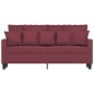 vidaXL 2-Sitzer-Sofa Weinrot 140 cm Stoff vidaXL 2-Sitzer-Sofa Weinrot 140 cm Stoff