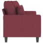 vidaXL 2-Sitzer-Sofa Weinrot 140 cm Stoff vidaXL 2-Sitzer-Sofa Weinrot 140 cm Stoff