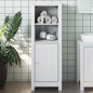 vidaXL Badschrank BERG Weiß 40x34x110 cm Massivholz Kiefer vidaXL Badschrank BERG Weiß 40x34x110 cm Massivholz Kiefer