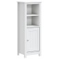vidaXL Badschrank BERG Weiß 40x34x110 cm Massivholz Kiefer vidaXL Badschrank BERG Weiß 40x34x110 cm Massivholz Kiefer