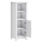vidaXL Badschrank BERG Weiß 40x34x110 cm Massivholz Kiefer vidaXL Badschrank BERG Weiß 40x34x110 cm Massivholz Kiefer