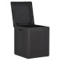 vidaXL Garten-Aufbewahrungsbox 90 L Schwarz PP Rattan vidaXL Garten-Aufbewahrungsbox 90 L Schwarz PP Rattan
