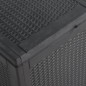 vidaXL Garten-Aufbewahrungsbox 90 L Schwarz PP Rattan vidaXL Garten-Aufbewahrungsbox 90 L Schwarz PP Rattan