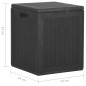 vidaXL Garten-Aufbewahrungsbox 90 L Schwarz PP Rattan vidaXL Garten-Aufbewahrungsbox 90 L Schwarz PP Rattan