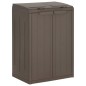 vidaXL Mülleimer mit 2 Klappen Braun 65x45x88 cm PP vidaXL Mülleimer mit 2 Klappen Braun 65x45x88 cm PP