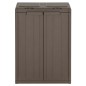 vidaXL Mülleimer mit 2 Klappen Braun 65x45x88 cm PP vidaXL Mülleimer mit 2 Klappen Braun 65x45x88 cm PP