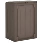 vidaXL Mülleimer mit 2 Klappen Braun 65x45x88 cm PP vidaXL Mülleimer mit 2 Klappen Braun 65x45x88 cm PP