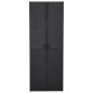 vidaXL Gartenschrank Schwarz 65x45x172 cm PP Rattan vidaXL Gartenschrank Schwarz 65x45x172 cm PP Rattan