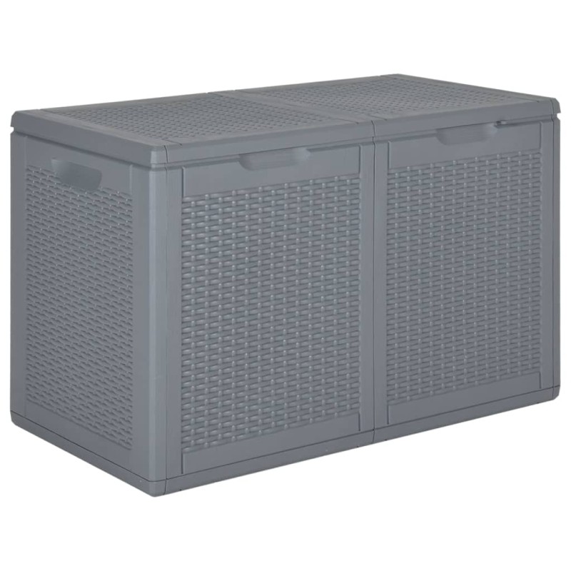 vidaXL Gartenbox Grau PP Rattan 180 L vidaXL Gartenbox Grau PP Rattan 180 L