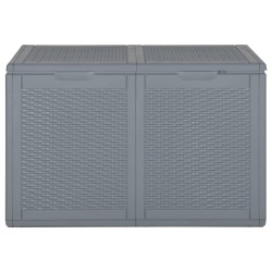 vidaXL Gartenbox Grau PP Rattan 180 L