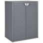 vidaXL Gartenschrank Grau 65x45x88 cm PP Rattan-Optik vidaXL Gartenschrank Grau 65x45x88 cm PP Rattan-Optik