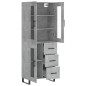 vidaXL Highboard Betongrau 69,5x34x180 cm Holzwerkstoff vidaXL Highboard Betongrau 69,5x34x180 cm Holzwerkstoff