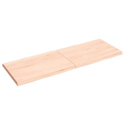 vidaXL Tischplatte 140x50x(2-4) cm Massivholz Unbehandelt Baumkante