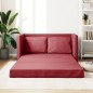 vidaXL Bodensofa mit Schlaffunktion Weinrot 112x174x55 cm Kunstleder vidaXL Bodensofa mit Schlaffunktion Weinrot 112x174x55 cm Kunstleder