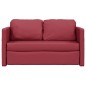 vidaXL Bodensofa mit Schlaffunktion Weinrot 112x174x55 cm Kunstleder vidaXL Bodensofa mit Schlaffunktion Weinrot 112x174x55 cm Kunstleder
