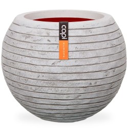 Capi Blumenkübel Nature Row Kugel 40x32 cm Elfenbein KRWI270