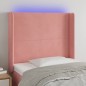 vidaXL LED Kopfteil Rosa 83x16x118/128 cm Samt vidaXL LED Kopfteil Rosa 83x16x118/128 cm Samt