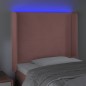 vidaXL LED Kopfteil Rosa 83x16x118/128 cm Samt vidaXL LED Kopfteil Rosa 83x16x118/128 cm Samt